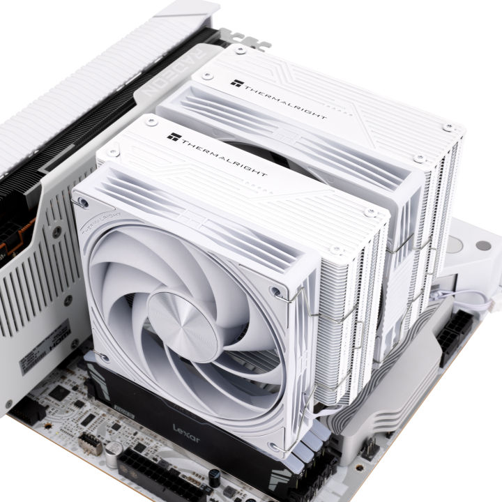 Thermalright%20FROST%20TOWER%20140%20WHITE%20CPU%20Air%20Cooler%20FT140%20WHITE%20158mm%20Height%20Dual-Tower%20Dual-Fan%20Heatsink%207%20Heat%20Pipe%20&%20Heat%20Dissipation%20Soldering%20Process%20Supports%20Intel%2014th/15th%20Gen%20/%20AM4/AM5%20-%20Image%207