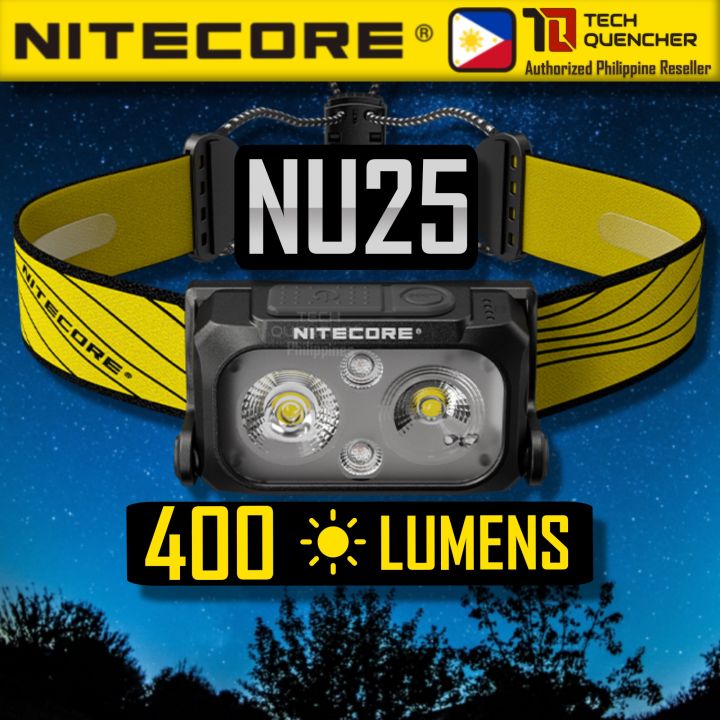 Lampe Frontale Nitecore NU25 MCT - 400 Lumens rechargeable + lumière rouge