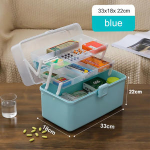 First Aid Box Large Multi-Layer Medicine Storage Box With Handle Household Portable Pill Box Family Emergency Storage Container 醫藥箱