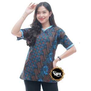 Atasan Wanita Blouse Batik Baju Kantor Wanita Blouse Batik Kekinian