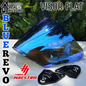 Kaca Helm KYT TTR JET Visor Helmet FLAT venom open flat datar by Three Maestro allsize tm5 ttrjet