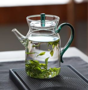 Ấm Thủy Tinh Pha Trà Có Lưới Lọc Ở Vòi (Dung tích 400 ml)