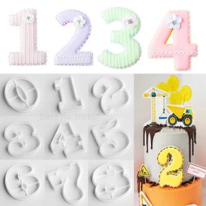 0 To 8 Large Digital Number Cake Mold Cartoon Fondant Frosted Cookie Cutting Die Cake Decorating Tools Baking Biscuit Mold NEW