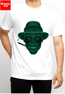 Kaos Pria Model Terkini Trending Motif 3D Bahan katun 24s Topi  H036