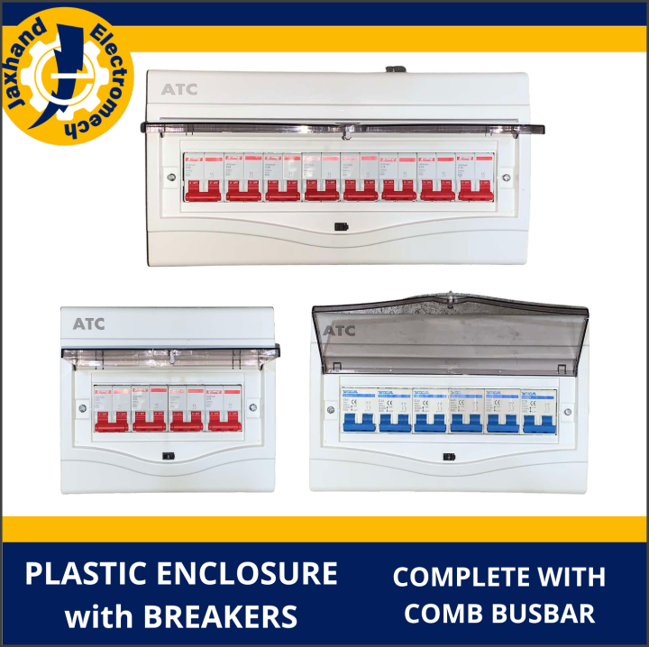 ATC Plastic Enclosure Complete with Breakers and Comb Busbar (Read