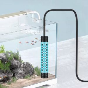 OUTOPEN LCD Display Fish Tank Heating Rod Adjustable 15-34°C Water Heating Rod Portable Power Saving Aquarium Submersible Heater Aquarium