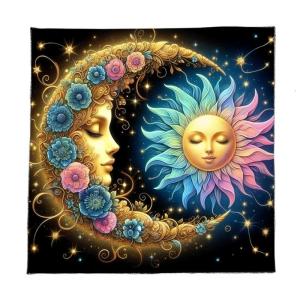 Sun Moon Tarots Tablecloth Divinations Table Cloth Tapestry Astrology Witchcrafts Deck Cloth Decoration