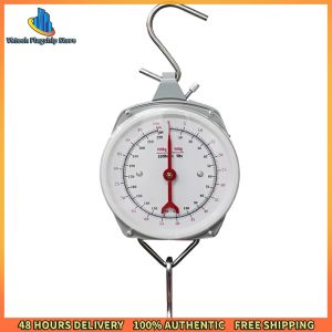 Vktech Multi-Functional Fish Scale with Mechanical Dial and Hooks for Versatile Fish Weighing Applications