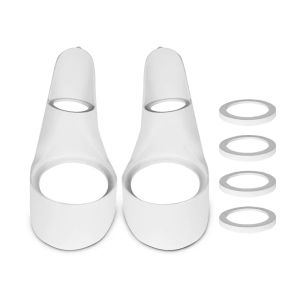 WAPKTY 1Set Nhựa Gioăng đệm giữ loa tweeter cột A trên xe hơi Trắng 2/3.5/3.8/4 inch Gioăng giữ loa tweeter Bền bỉ Đường kính ngoài loa tweeter 58mm Giá đỡ còi 3 chiều để nâng cấp loa âm thanh ô tô
