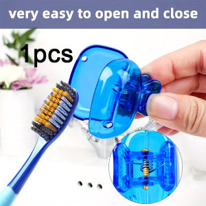 Portable Toothbrush Head Cover Clips Plastic Dustproof Head Germproof Protector Caps Travel Hiking set storage boxes Portable Toothbrushes Head Cover Toothbrush Protective Cover Brush Cover Protective Cover Plastic Clip Portable Travel
