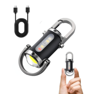 Rechargeable Keychain Flashlights COB Work Light 7 Modes Emergency Keychain Light for Walking Search