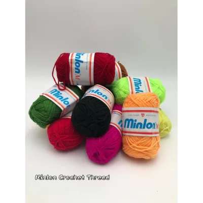 (🔥Restock 11/11🔥) 1pc MINLON Benang Kait Crochet Thread Knitting Yarn 40g
