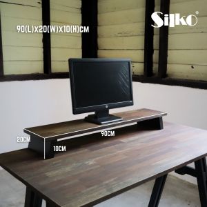 MERBAU Monitor Stand/Riser 100% made of solid wood for desk setup computer shelf laptop stand