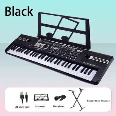 61 keys Electric keyboard Plastic professional piano Electric piano with audio microphone cable music keyboard