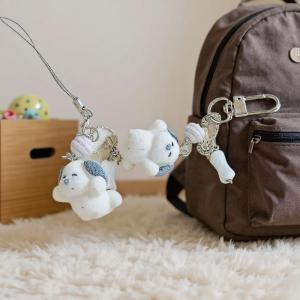 【จัดส่งภายใน 2-3 วัน】 พวงกุญแจรูปตัวการ์ตูนน่ารักๆสำหรับลูกสุนัขพวงกุญแจตุ๊กตาน่ารักๆน่ารักๆสำหรับเป็นของขวัญ