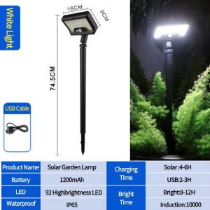 Solar Flood Light Outdoor Waterproof Clip Light Wall Lamp Fence Lamp Garden Decorative Light