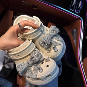 Fashion Elegant Bow Shoes Charms Faux Diamond DIY Fashion Accessories Suitable for Hole Shoes Sandals Holidays Party Gifts h260729