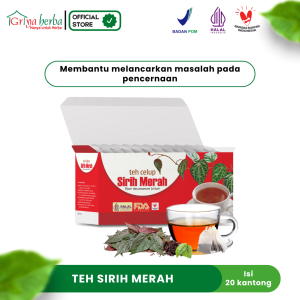 Tazakka Teh Daun Sirih Merah Isi 20 Kantong Celup Herbal Vitamin Daya Tahan Tubuh Dewasa Antiradang
