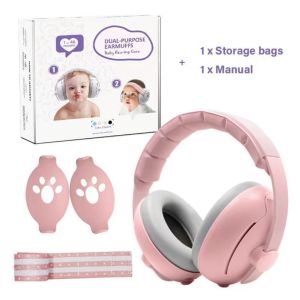 Baby Ear Muffs (2-In-1) Convertible Ear Muff For Toddler (3M - 4Y) Noise Reducing Noise Cancelling Headphone Children Ear Muff Anti Noise Ear Muffs For Children