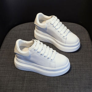 G72025 New Thick-Soled Height-Increasing McQueen White Sneakers Internet Celebrity Dad Shoes Sports Casual Fashion Versatile Womens Shoes 7/7