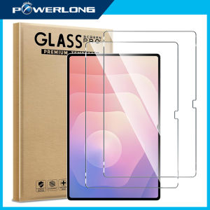 Powerlong PH 2 Pack For Samsung Galaxy Tab S7 Plus / S8 Ultra 2022 Tempered Glass Tablet Protective Film Screen Protector For Samsung Galaxy Tab A8 10.5 (2021) / S7 FE / A7 10.4 / S7 / T870