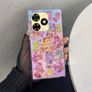 Ốp Lưng Điện Thoại Infinix Hot 40i 40 Pro Smart 8 HD Tecno Spark 20 Pro 20C Vỏ Thiết Kế Mới Nóng Bỏng Phim Hoạt Hình Dễ Thương Đám Mây Cầu Vồng Chăm Sóc Gấu Silicone Trong Suốt Mềm Case 2024