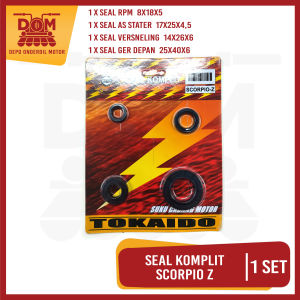Seal Komplit SCORPIO (TOKAIDO) 4 PCS - Oil Oli Sil Lengkap RPM Stater Versneling Ger Depan Yamaha