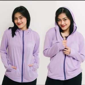 GRAFFITY Jaket Olahraga Pria Wanita Jaket Mesh Hoodie UV Protection Running Dry Fit Bahan Cepat Kering
