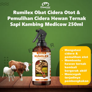 Rumilex Obat Cidera Otot Pemulihan Cidera Hewan Ternak Sapi Kambing Domba Medicow 250ml