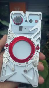 Mechanical Metal Frameless Heat Dissipation Hollow Cover For iPhone 17 18 Pro Max Alloy Heavy Duty Magnetic 360 Ring Holder Case