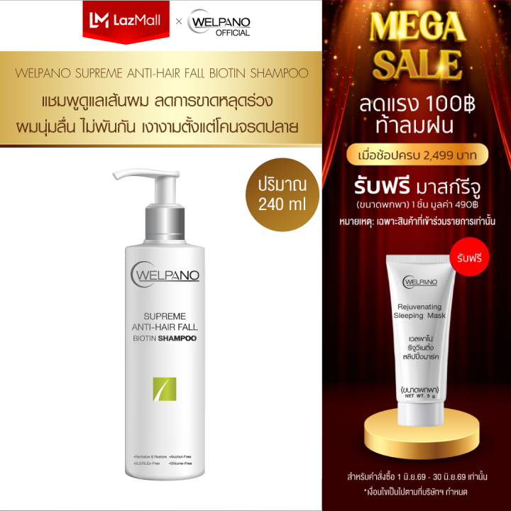 Welpano Supreme Anti-Hair Fall Biotin Shampoo