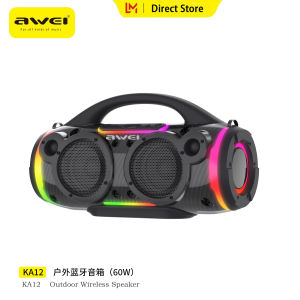 Awei KA12 Outdoor Wireless Speaker 360° Surround Sound Audio Speaker Colorful Lights Bluetooth Speaker Support Multiple Playback Modes