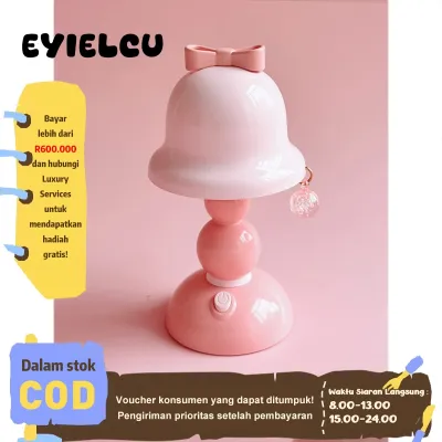 Eyre Lampu Tidur Lonceng Lucu - Warna Pastel Manis Dekorasi Meja Kartun & Lampu Malam Unik