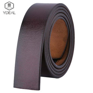 【COD/Ready Stock】 Belt Strap For Men Man New Fashion Men Belt Strap Mens Cow Leather Belt Strap 100% Genuine Leather Belts Strap for Automatic Slide Buckle Without Buckle(Only Belt Strap)
