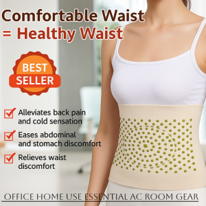 Summer Air Conditioning Waist Protection Belt with Mugwort Heating Moisture Wicking Lower Back Support Mugwort Heating Moisture Protection Mugwort Waist Belt Lower Back Support