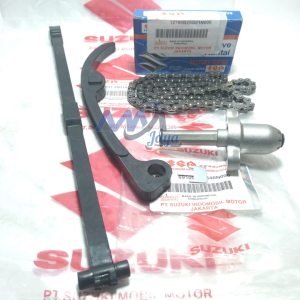 Paket Tensioner Rantai Keteng + Karet Lidah + Tonjokan Keteng Suzuki Satria Fu 150 Satria F150 Rante