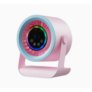Rechargeable Cooling Heating Desk Fan 3 Speed RGB Night Light 20dB Quiet USB Wall Mount Mini Fan For Home Office Dorm