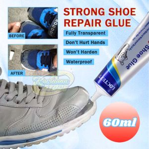 Strong Shoe Glue 60ml Waterproof No Damage To Shoes Fast-Drying Repair Glue Suitable For All Shoes Odorless Transparent Dont Hurt Hands Glue Special Shoe Repair Adhesive All-around Glue 60ml