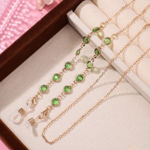 NOBLELUX Anti Drop Eyeglass Holder Nonslip Multicolor Sunglass Lanyard Straps Necklace Style Colorful Crystal Beads Eyeglasses Strap Women Men