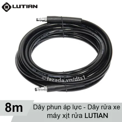 8m Dây phun áp lực cho máy phun xịt rửa LUTIAN - Ống dây thay thế cho máy rửa xe áp lực cao LUTIAN (Dây 2 đầu cài nối nhanh)