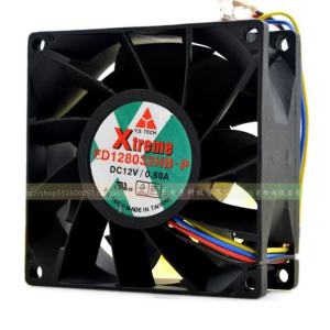 FD128032HB-P 8CM 12V 0.80A 4-Wire Cooling Fan 8032 for Servers Industrial Equipment and High-Performance Cooling