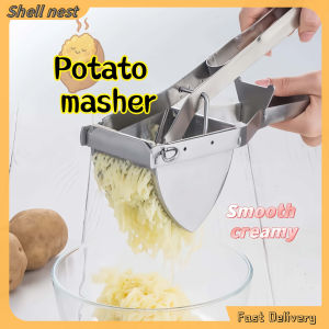 Heavy Duty Stainless Steel Potato Masher Manual Food Presser Fruit Vegetable Squeezer for Baby Complementary Food