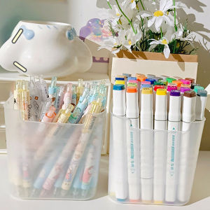 🔥🔥🔥Aofulai ที่เก็บปากกาบนโต๊ะแบบพกพาความจุขนาดใหญ่ที่เก็บดินสอกล่องใส่เครื่องเขียนอุปกรณ์การเรียนแบบเรียบง่าย