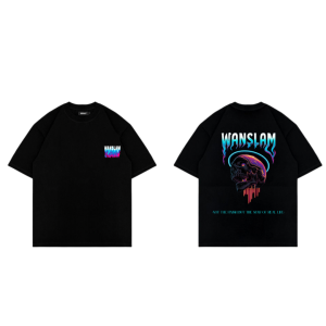 KAOS OVERSIZE DISTRO MOTIF TENGKORAK BAHAN KATUN