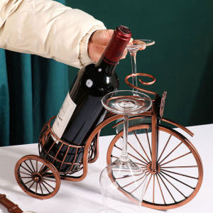 BIRR WINERACK004- Upside Down Hanging Wine Bicycle Glass Holder Wine Rack Bottle Glass Display Holder