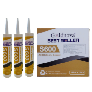 Keo Silicone Goldnova Acid S600-1 Hộp Hộp=25 Lon/300ml Màu Trong