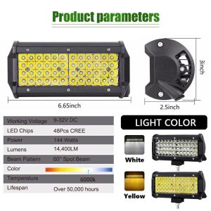 Lampu Tembak Sorot LED Bar Offroad Motor Mobil Lampu Kabut 48 Titik Super Paling Terang Cree Led Work light WorkLight Lampu Sorot