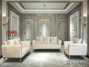 Sofa Set - CHANEL (sofa set minimalis bisa satuan bisa tukar warna dan bahan)