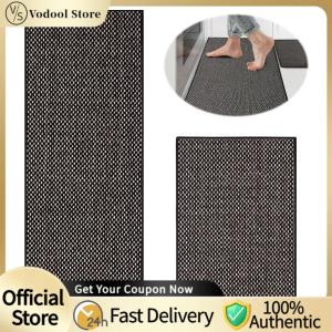 Kitchen & Table Linen Woven Linen-Look Floor Mat Non-slip Rug for Kitchen and Dining Room