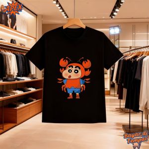 Casual Original ​    Super Cute Shin-Chan T-Shirt! Funny Anime Graphic Ultra Soft  Comfortable FitTrendy Top For Men